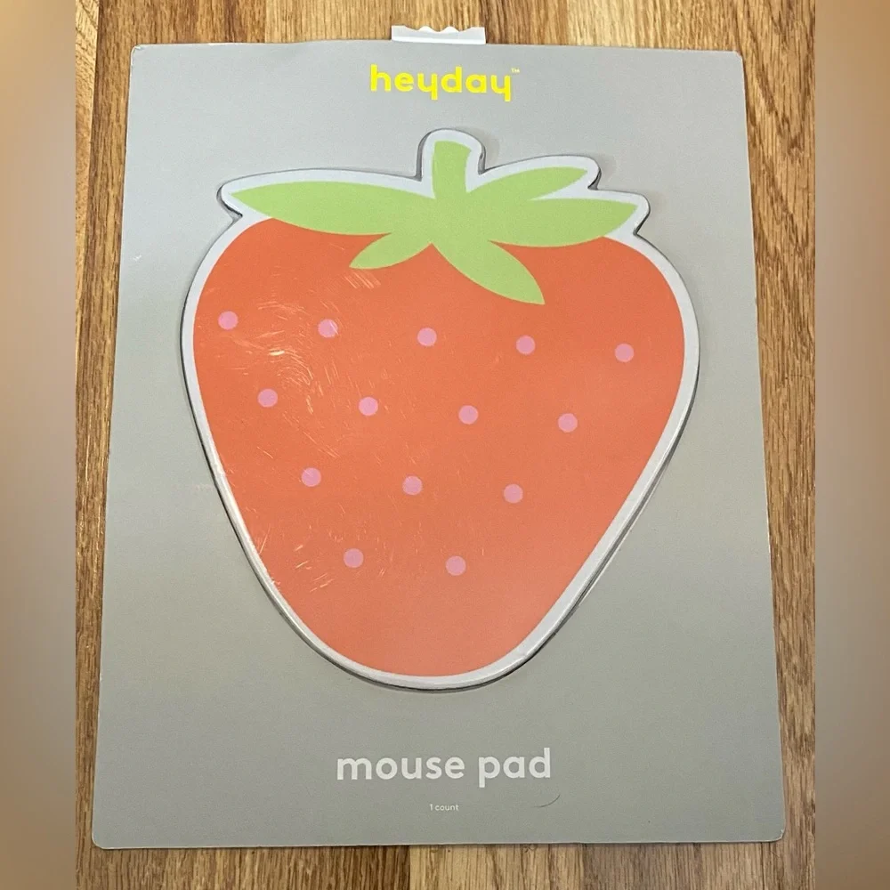 Heyday Orange and Green Strawberry Mouse Pad